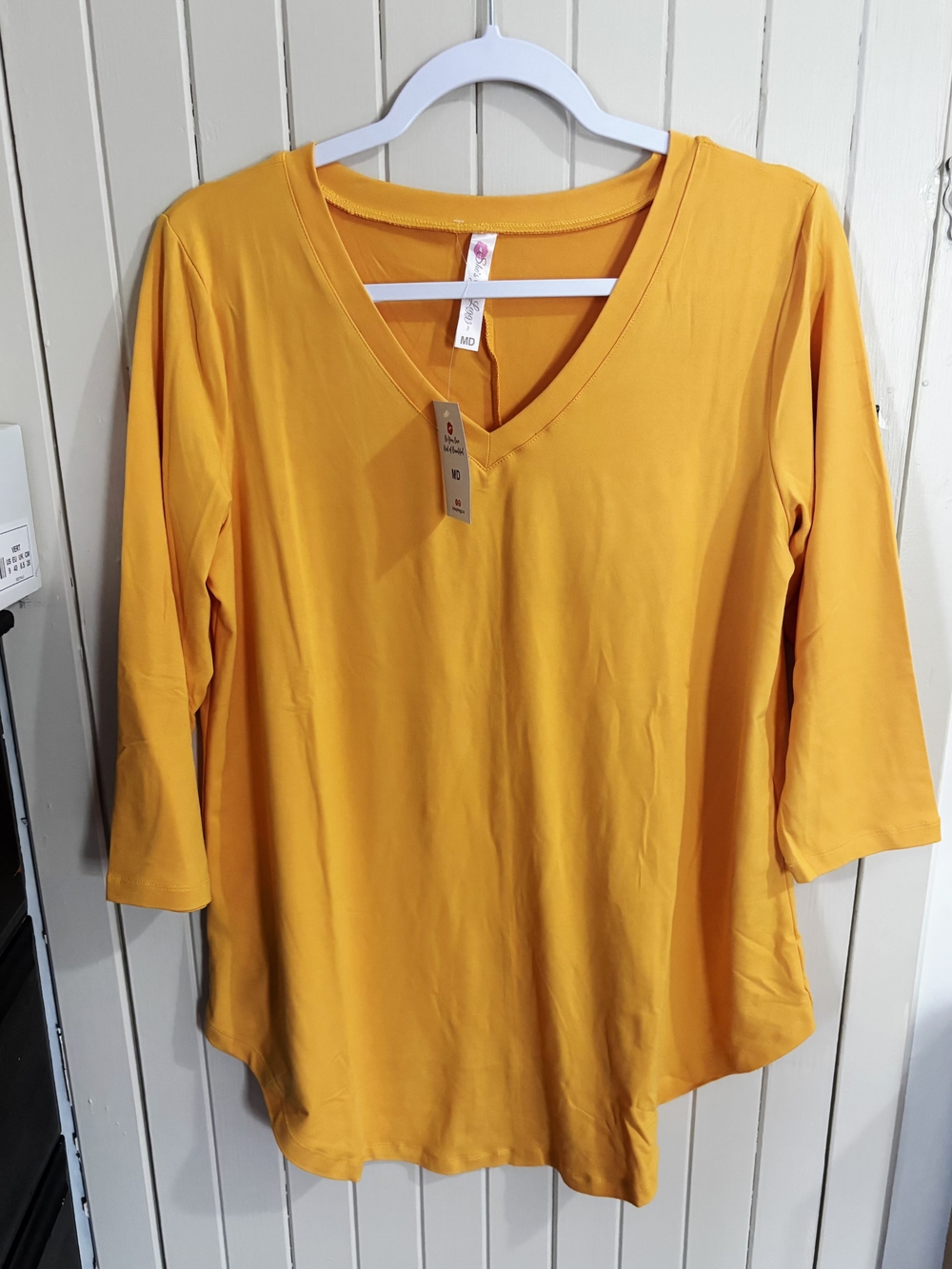 Women's V‑Neck 3/4 Sleeve Tee - Comfortable Everyday Top